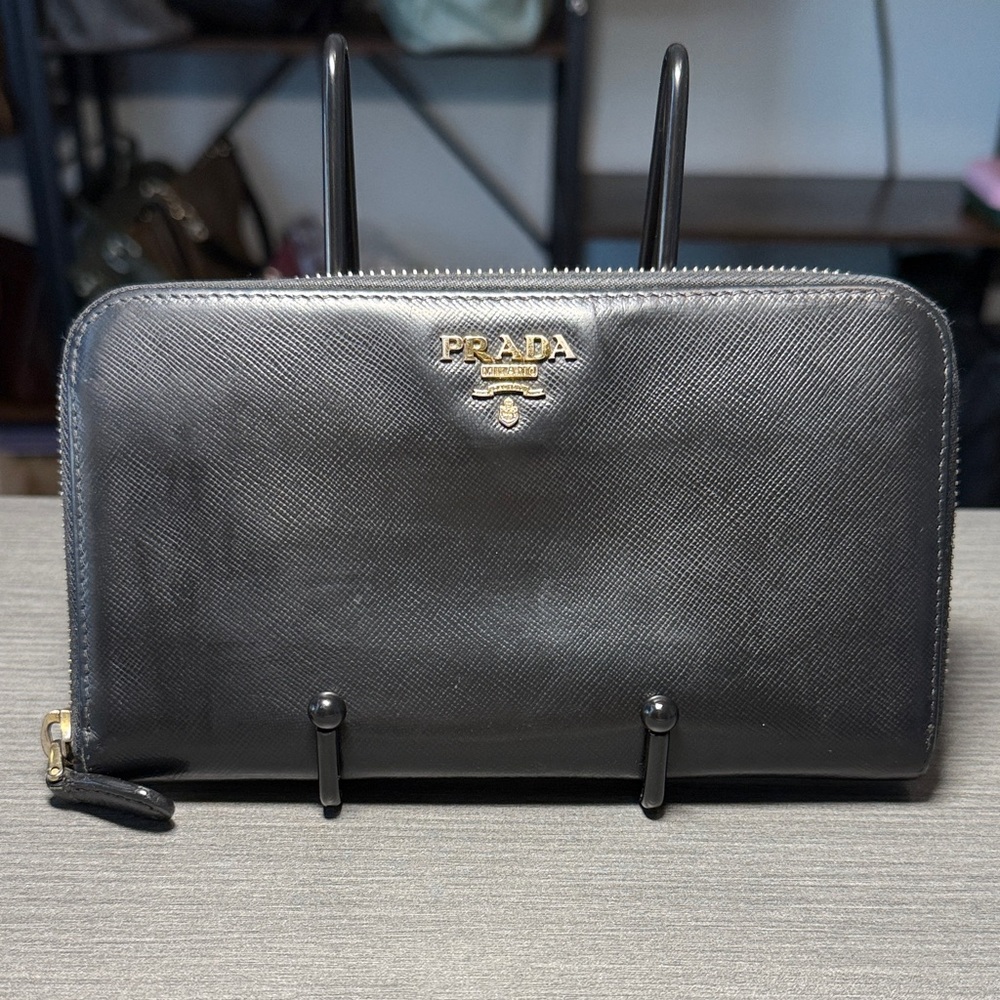 Prada Black Zip Wallet